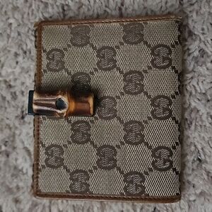 Gucci Canvas GG Bamboo wallet